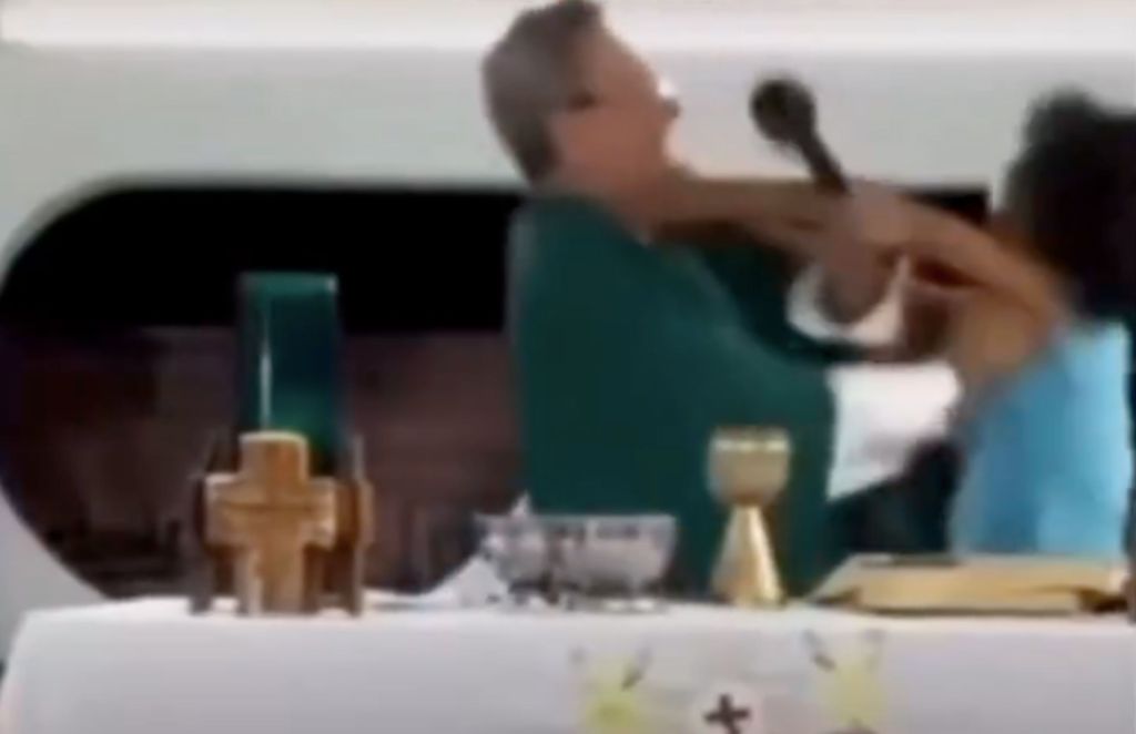 Priest Attacked by Shrieking Woman at Mass, Then Casts Out Demons with Deliverance&nbsp;Prayer